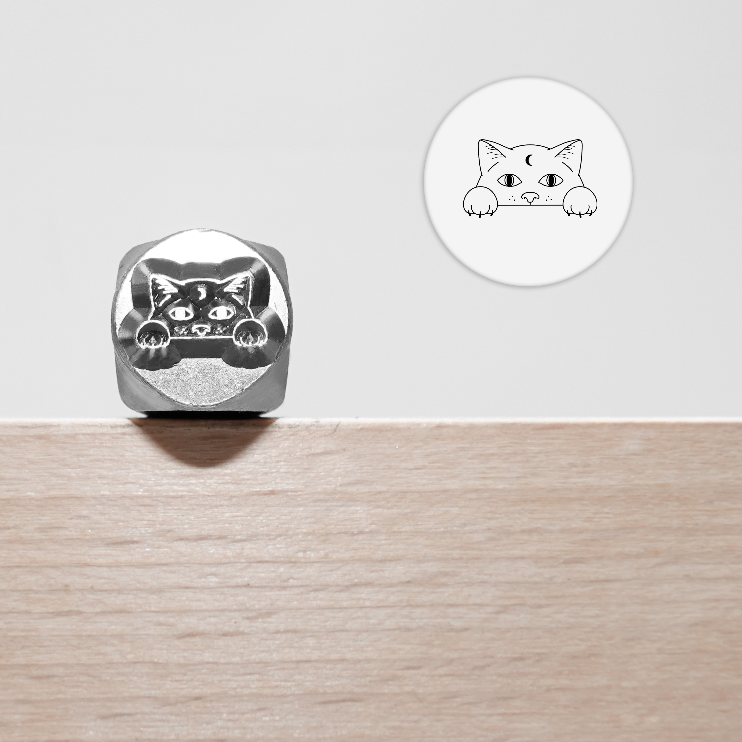 Metallprägung, Schmuckherstellungszubehör, mystische Ikonen, Metall-Stempel für Metall, Schmuck (8,5 mm): Lavendel