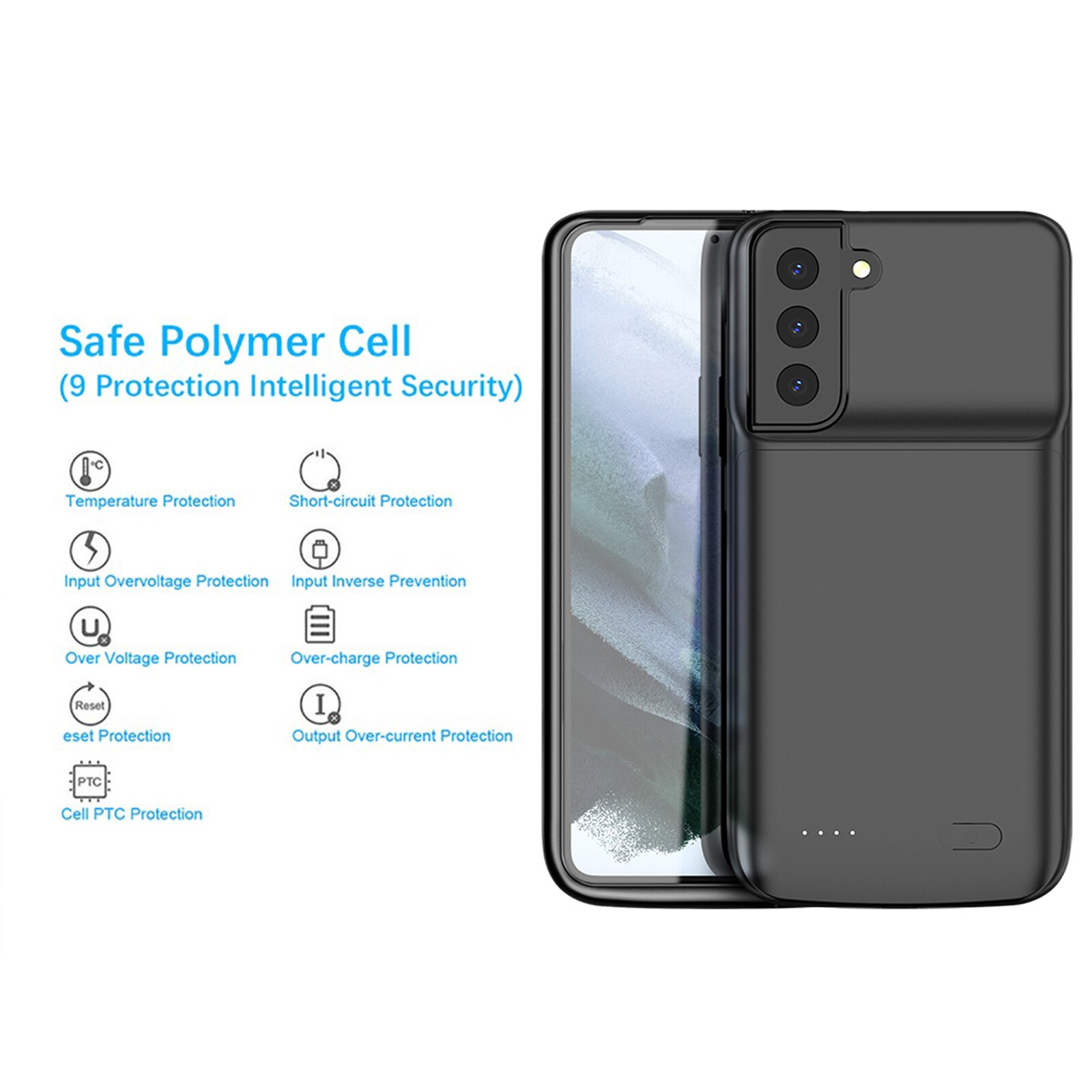 Voor Samsung Galaxy S21 Plus Batterij Case Slim Externe Power Bank Voor Samsung S21 Ultratpu Shockproof Batterij Opladen Cover