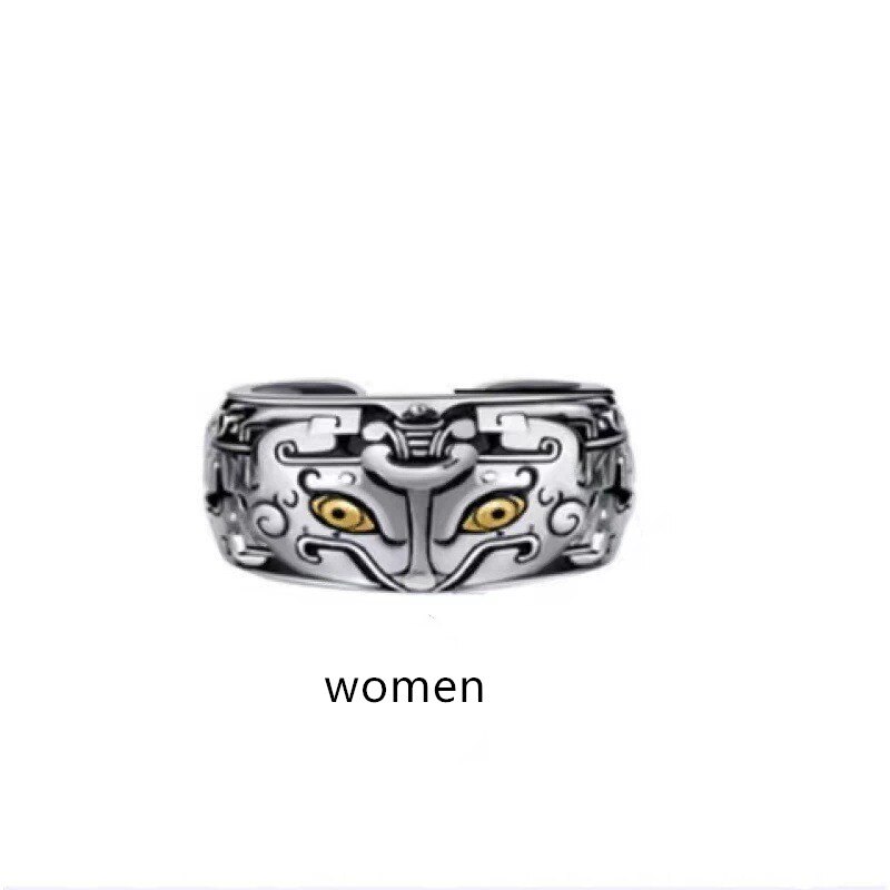 Vintage Dier Uil Tiger Snuiven Gouden Ringen Voor Mannen Punk Dominante Straat Hip-Hop Verstelbare Ring Voor Vrouwen sieraden: 65-men