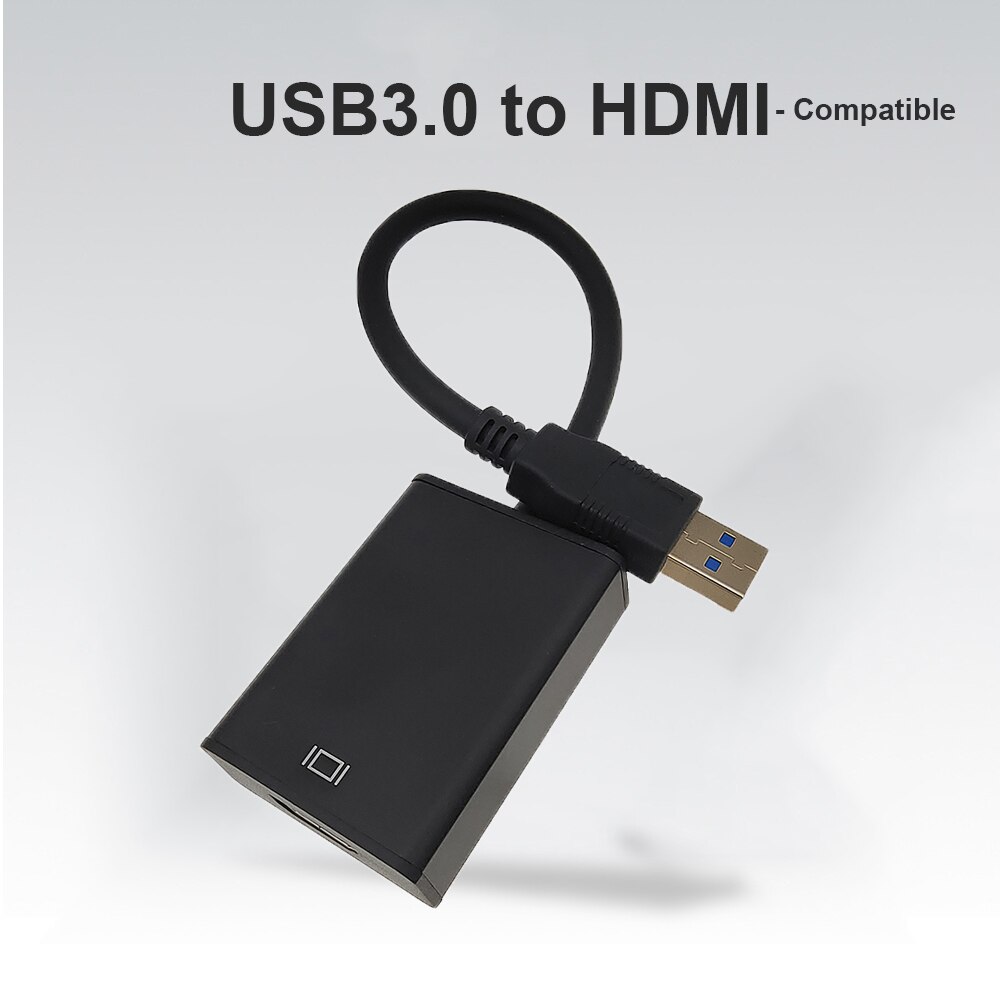 USB 3.0 to HDMI-Compatible Converter 1080P USB A Male to HDMI-Compatible Female External Graphics Video Card Adapter Cable