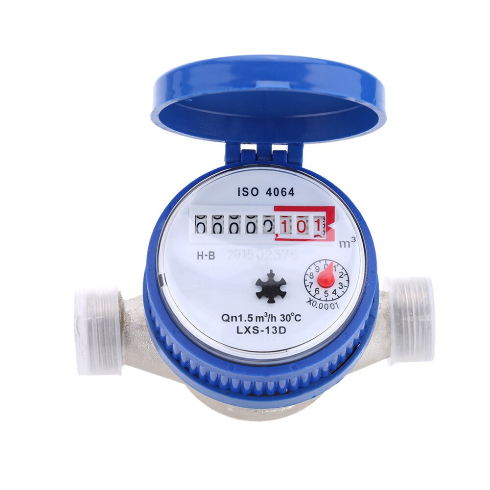Medida do fluxo medidor de água fria 15mm 1/2 polegada contador rotativo universal com parafusos juntas display digital fácil instalar jardim casa