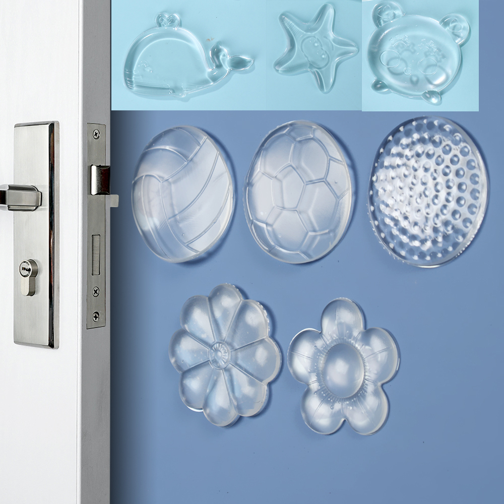 Safety Shock Absorber Door Handle Bumpers Mute Door Stoppers Wall Protection Security PU Waterable Transparent Wall Protectors