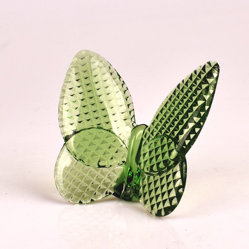 Colored Glaze Crystal Butterfly Ornaments Home Decoration Crafts Party: D
