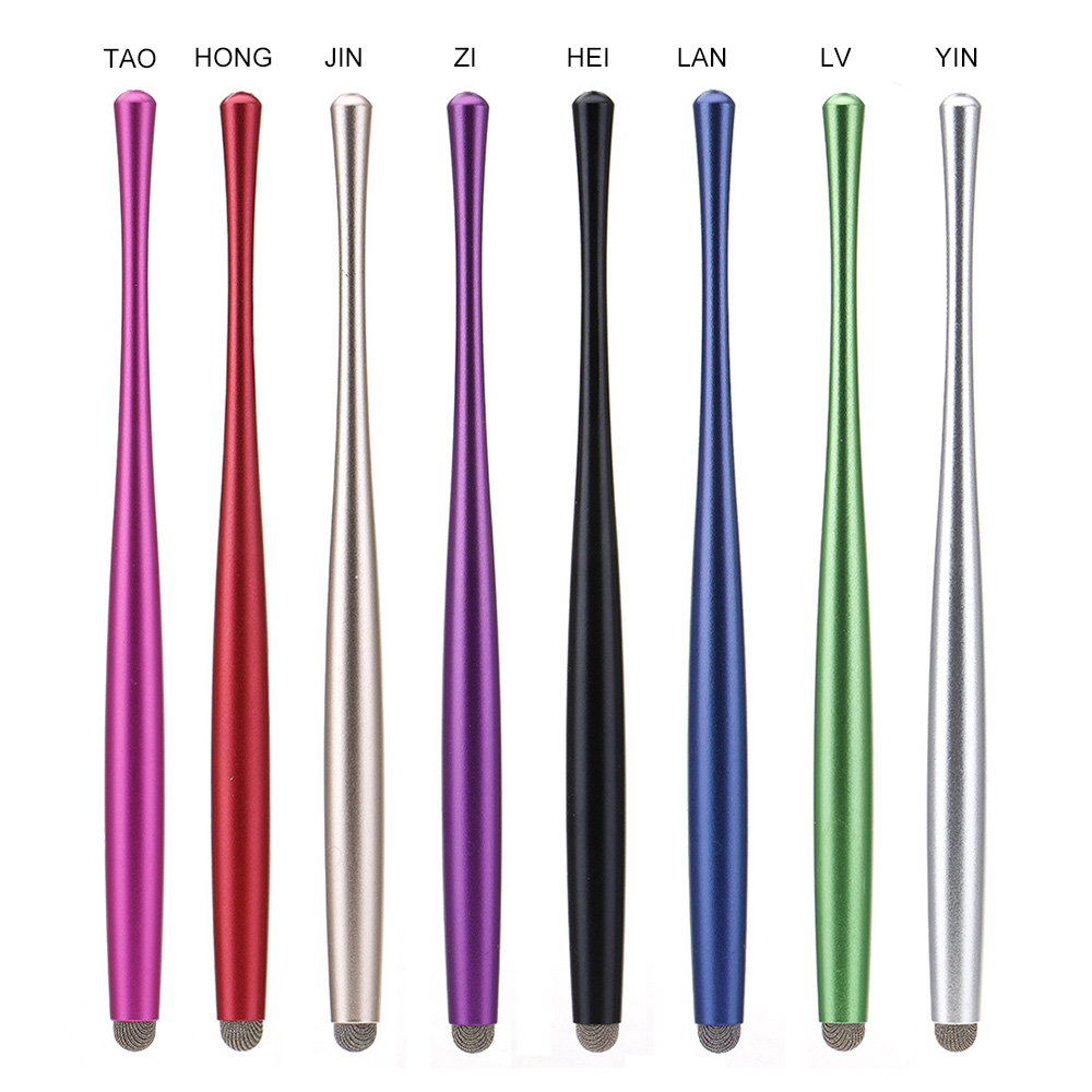 Stof Punt Dunne Taille Capacitieve Touchscreen Stylus Voor iPhone Samsung