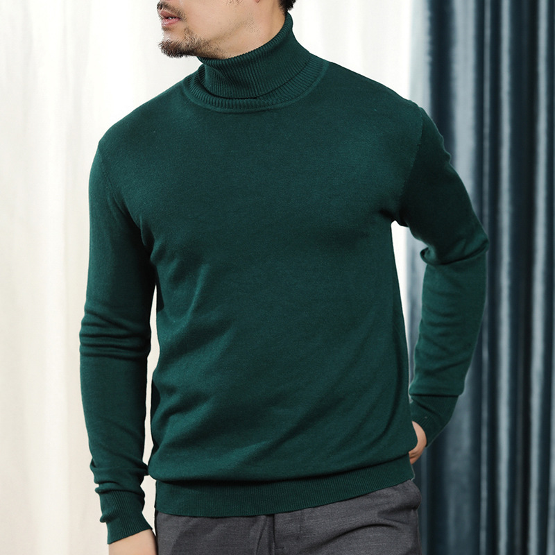 Autumn Winter Thick Turtleneck Sweater Men Pink Oversized Sweater Male Knitted Pullover Casual Long Sleeve Loose Knitwear Xxxl