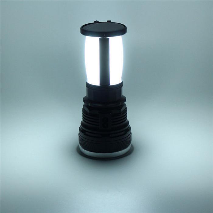 Solar Power Lamp Rechargeable Battery LED Flashlight Outdoors Camping Tent Light Lantern Lamp: Default Title