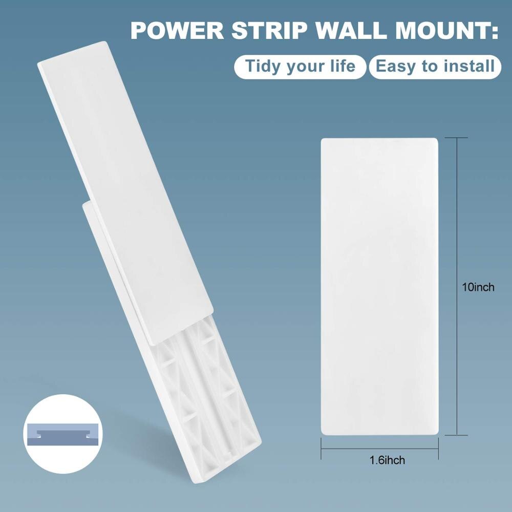 Support autocollant de prise de courant sans couture, sans perforation, fixation murale, supports de barre d&#39;alimentation, rangement pour prises, support d&#39;étagère