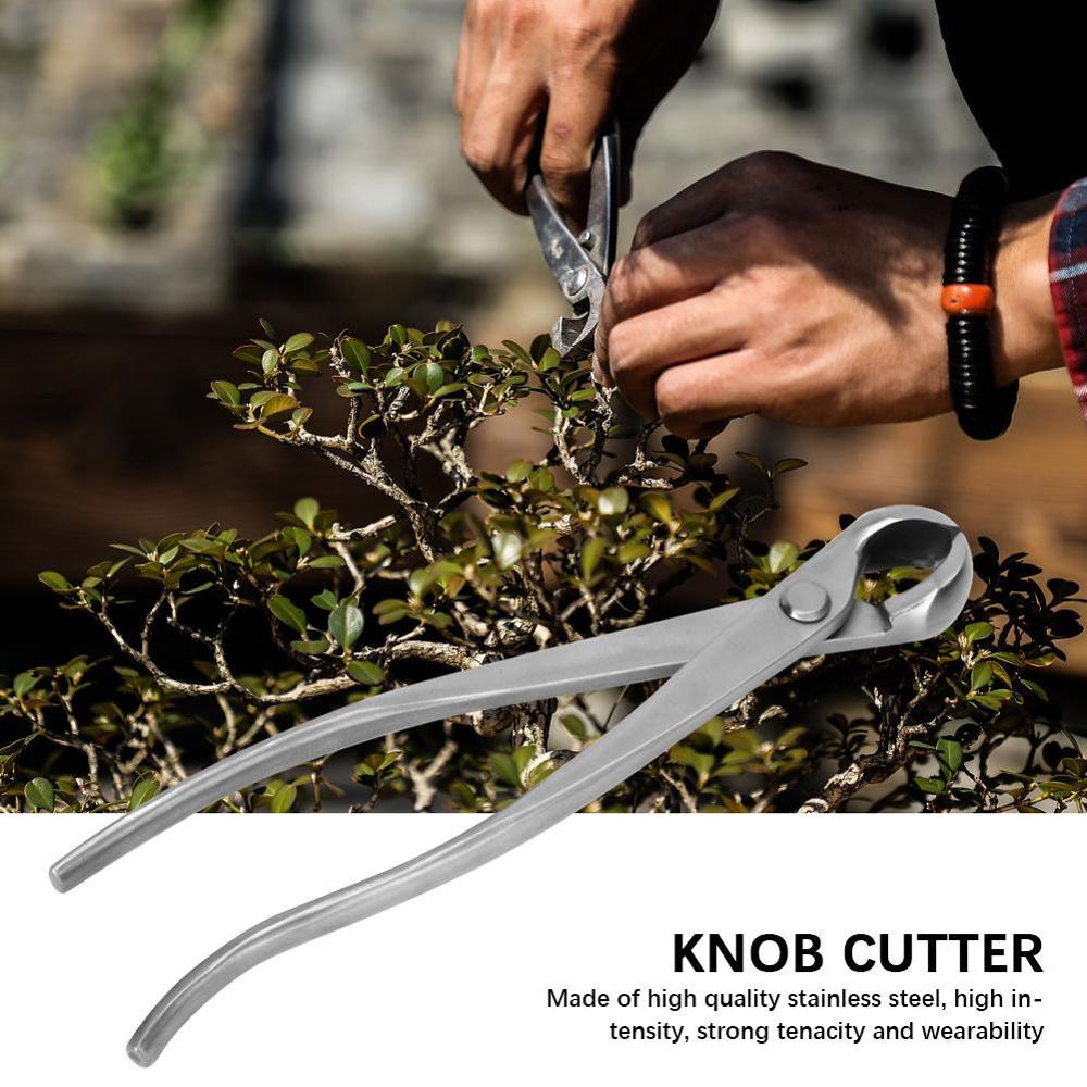210mm rustfrit stål bonsai cutter knob cutter bonsai cutter konkave cutter havearbejde værktøj haven trimning fjernelse værktøjer
