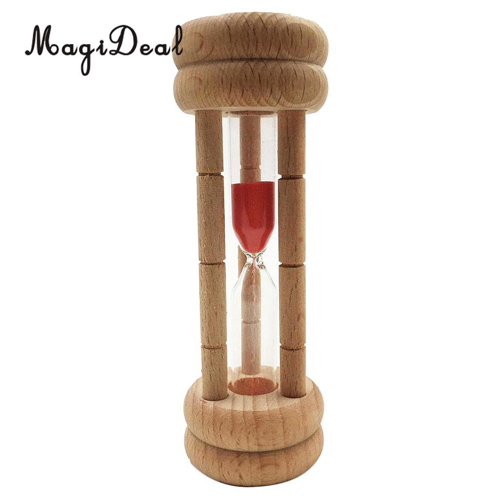 MagiDeal-reloj de arena de madera, 3 minutos, temporizador para cocina o aprendizaje de niños