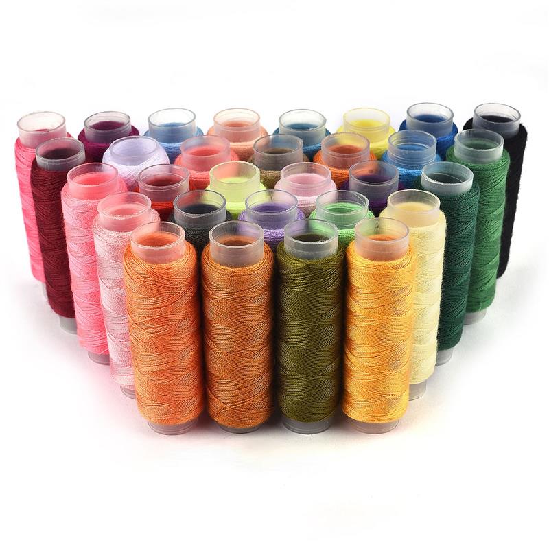 39 Colors Polyester Yarn Sewing Thread Roll Machine Hand Embroidery 150 Meter Each Spool Durable For Home Sewing Kit: Red