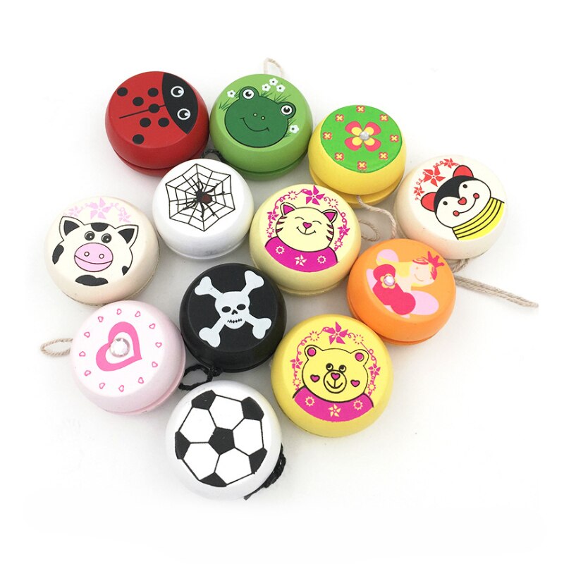 Saizhi Cute Animal Prints Wooden Yoyo Toys Ladybug Toys Kids Yo-Yo Yo Yo Toys For Children Children Yoyo Ball