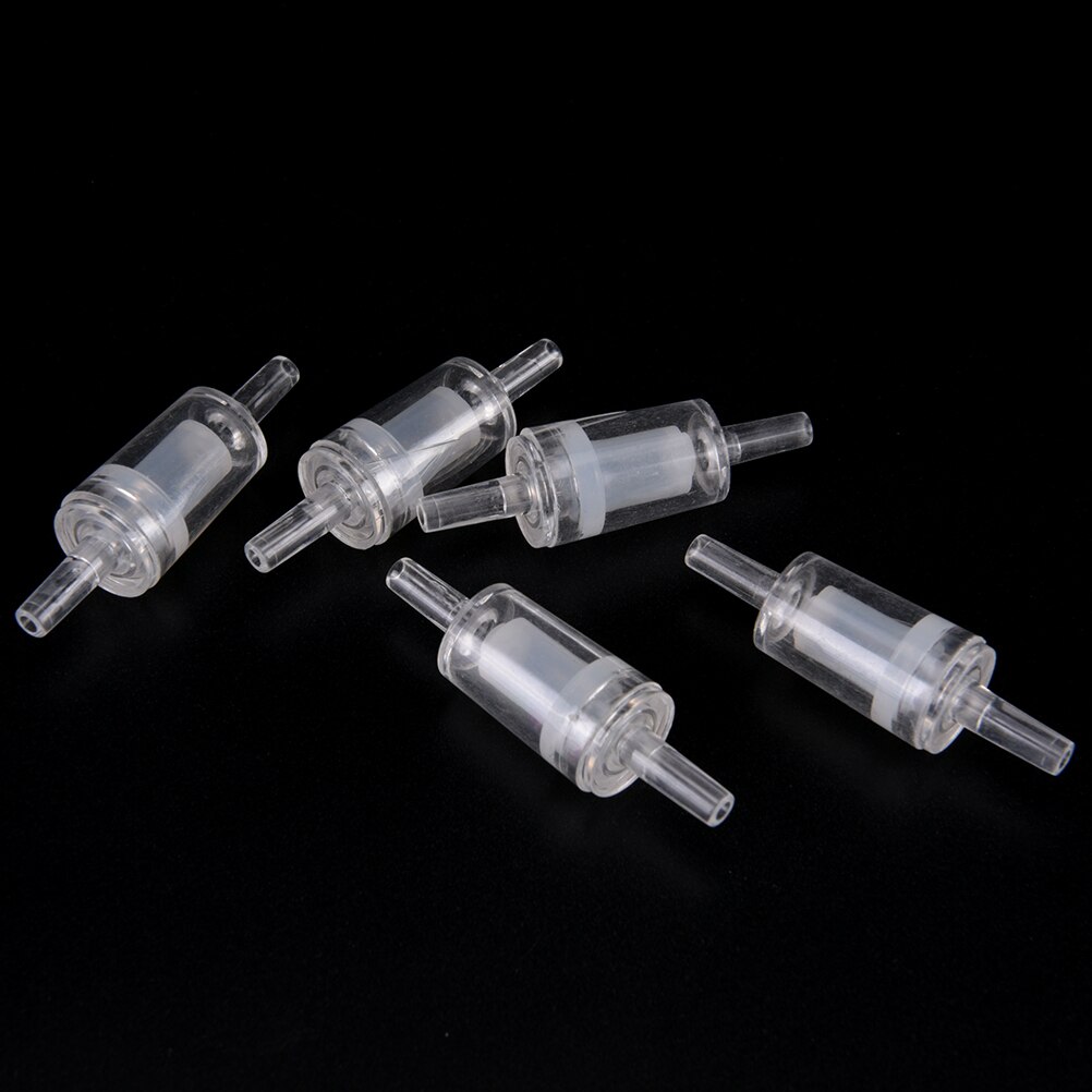 5pcs Home Fish Aquarium Air Pump Check Valve 5 X One Way Non-Return Check Valve Aquarium Transparent white Air Pump