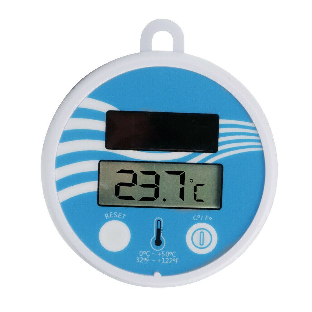 Solar Powered Digital Thermometer Swimming Floating Pool Accurate Water Temperature Gauge &T8