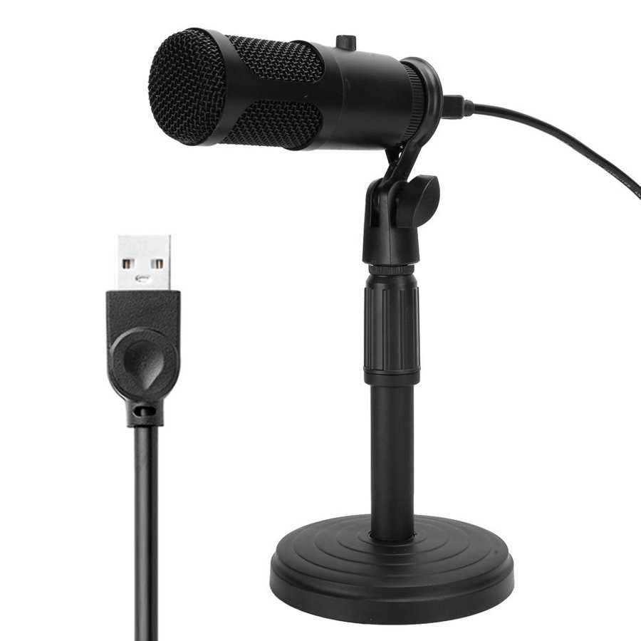 USB Microphone Microphone Desktop Base Retractable Stand USB Microphone Computer Condenser Drive-Free Game Mic Condenser