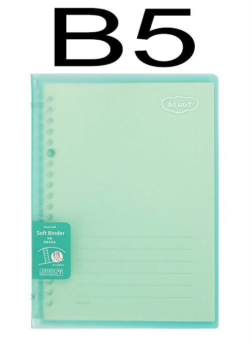 30 Sheet A5 / B5 Loose Leaf Soft Side Notebook Journal Planner Transparent Horizontal Line Notebooks School Office Stationery: B5-3