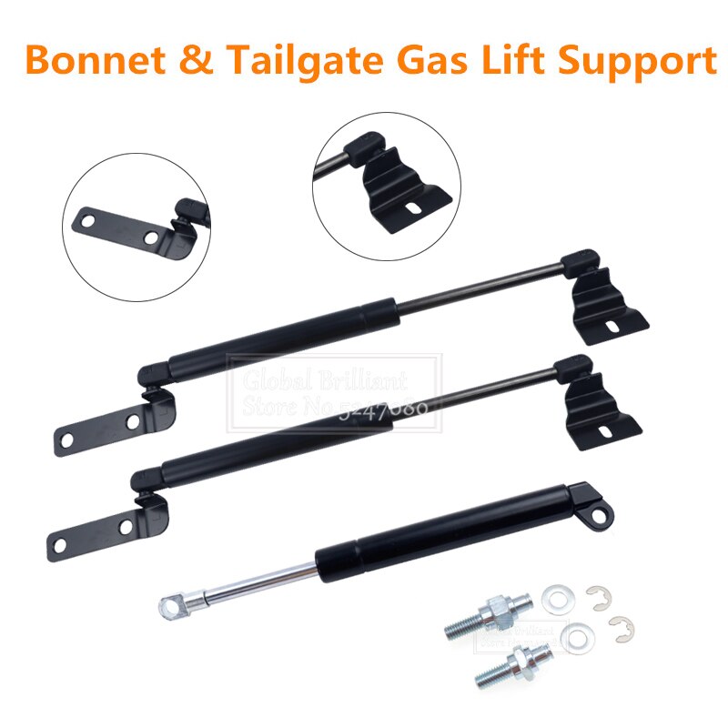 Front Bonnet &amp; Tailgate Gas Lift Support Struts Bars For Toyota Hilux Vigo SR5 2005 2006 2007: Bonnet and Tailgate