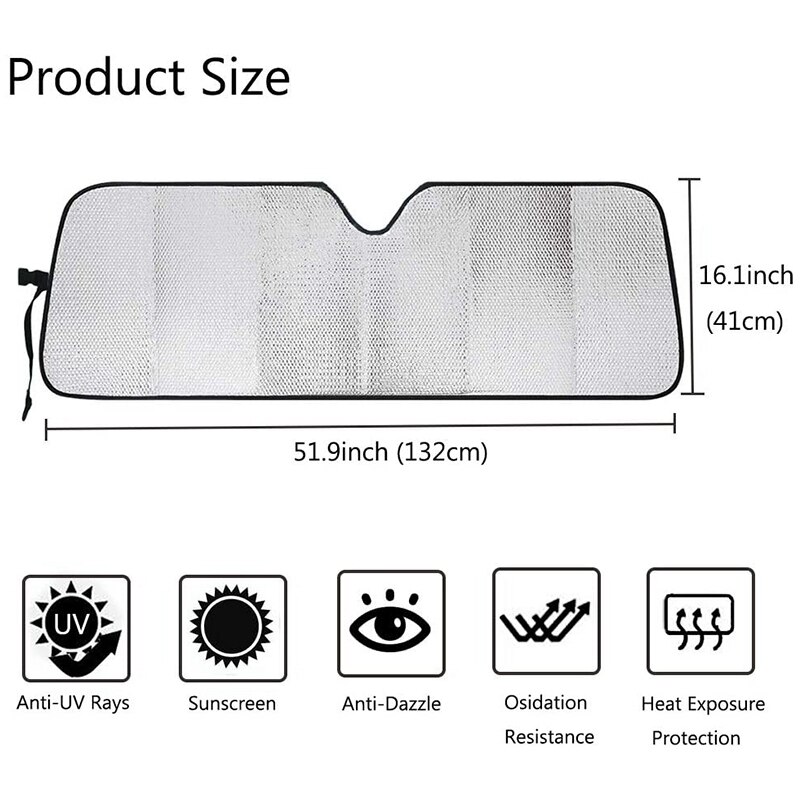 Windshield Sun Shade for Jeep Wrangler Rubicon Sahara TJ JK JKU Sun Visor Protector,Car Sun Shade Car Window Shade