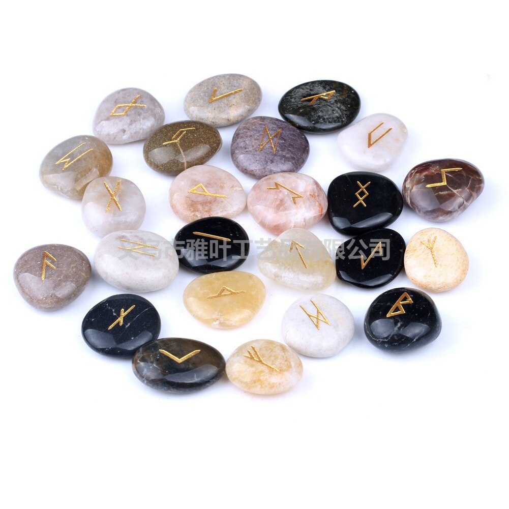 50 PCS Natural Lettering Riverstone Pebbles For Patio Garden Yard Fish Aquarium Decoration