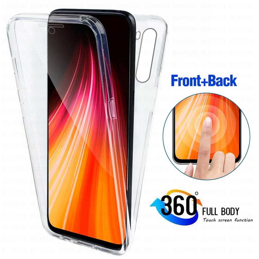 360 front back Cover Case for Xiaomi Redmi 7A 9A 10X 4G K20 K30 Note 9 Pro Max 9S 7 8 8T redmi9 a note9 Soft Transparent fundas