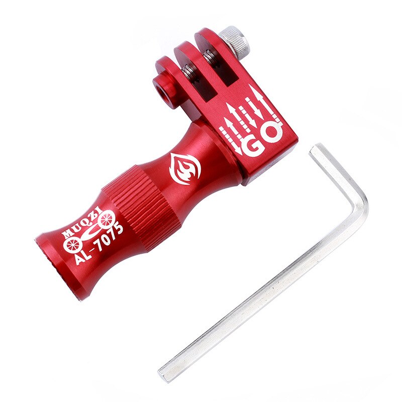 Cycling Quick release Action Camera fixed Bracket MTB Road Bike Hub QR Aluminum Alloy M5 Camera Mount Holder Bicycle Accessories: Red