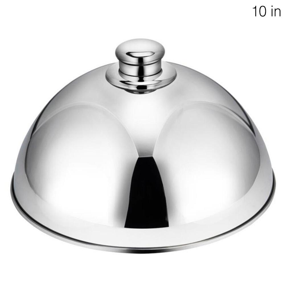Stainless Steel Dome Food Meal Cover Steak Covers Cheese Melting Dome Serving Dish Food Cover For Home Restaurants Hotels Decor: A