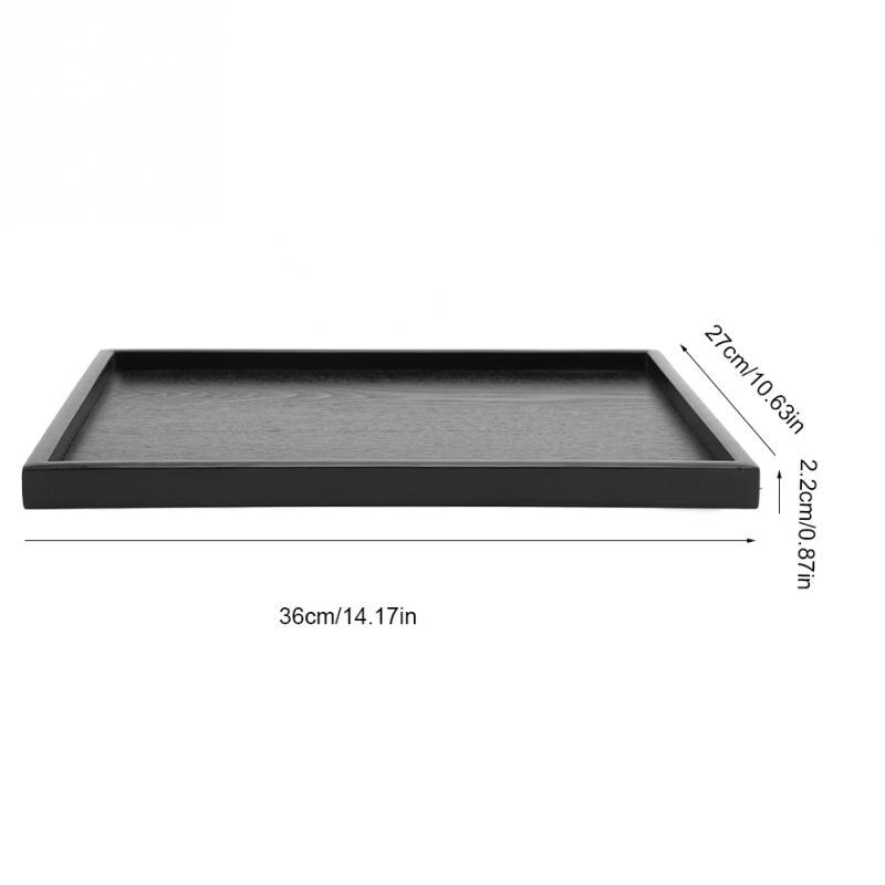 Houten dienblad, rechthoekige vorm massief hout thee koffie snack eten dienblad borden dienbladen voor het serveren van gebak, snacks, mini repen, chocolade 22 * ​​12 * 2cm (30 x 20 x 2 cm