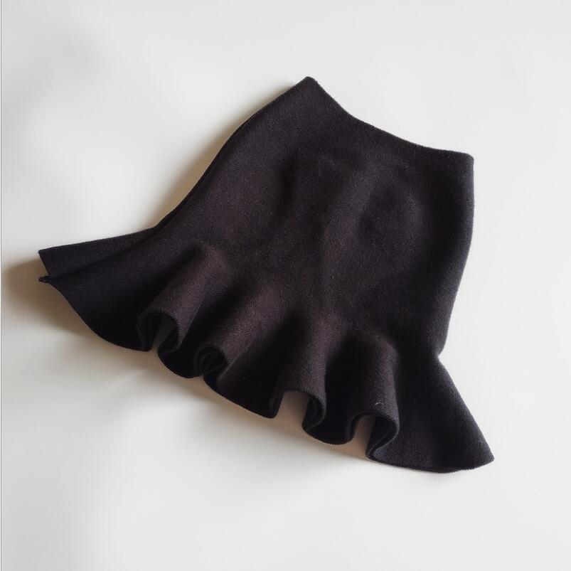 Tutus para bebés de 2 a 10 años, falda de tutú de punto para niñas, faldas sólidas, ropa para niños, JW7648: black baby skirts / 2T