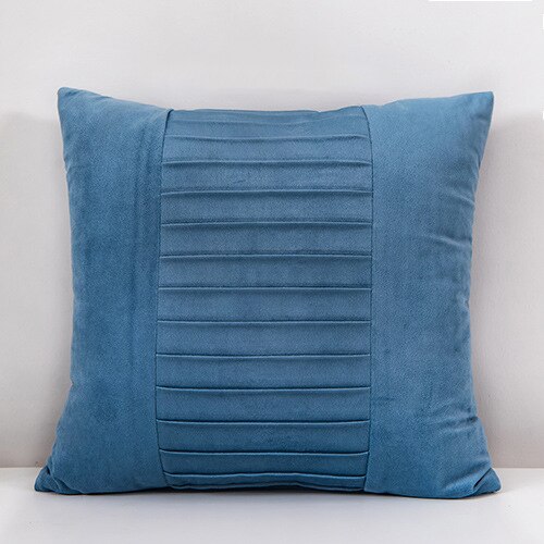 Fluwelen Koraal Fluwelen Zachte Pluche Kussenhoes Decoratieve Kussens Cover Decor Kussensloop Decoratieve Kamer Zitsbank Bed Decoratie: Blue