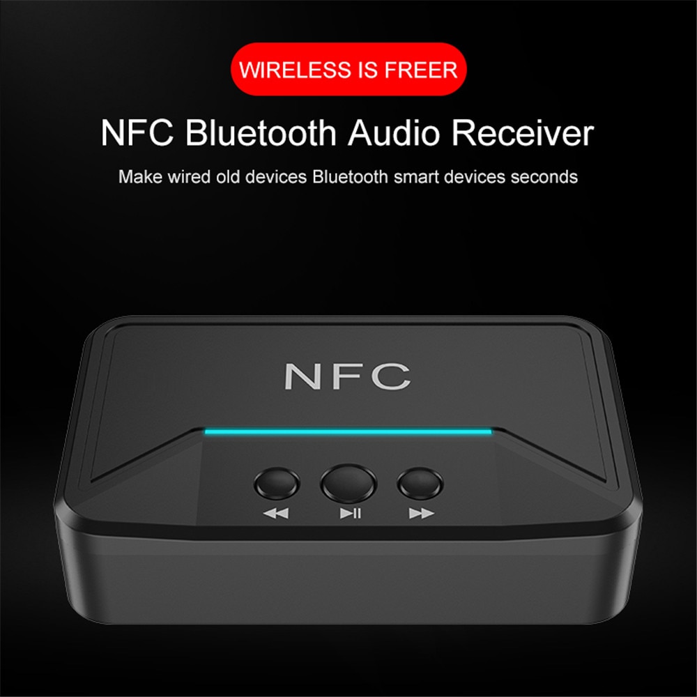 BT200 Bluetooth 5.0 Audio Receiver NFC 3.5mm AUX RCA Jack Hifi Draadloze Adapter Auto Voor Auto Draadloze Auto adapter