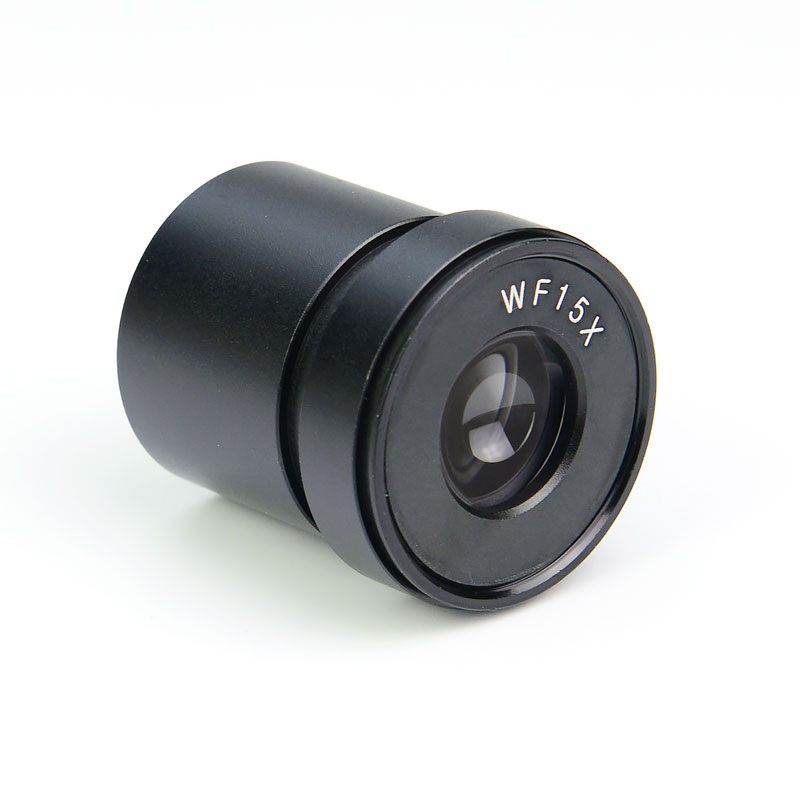 Lente de microscopio ocular 15X, montaje de campo amplio de 15mm, 30 30,5mm con oculares para reparación de microscopio binocular estéreo, inspección PCB, 2 uds.