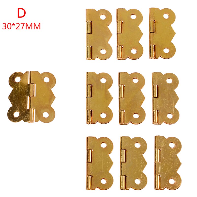 10PC Mini Butterfly Door Cabinet Drawer Jewellery Box Hinge Furniture 5 sizes: D