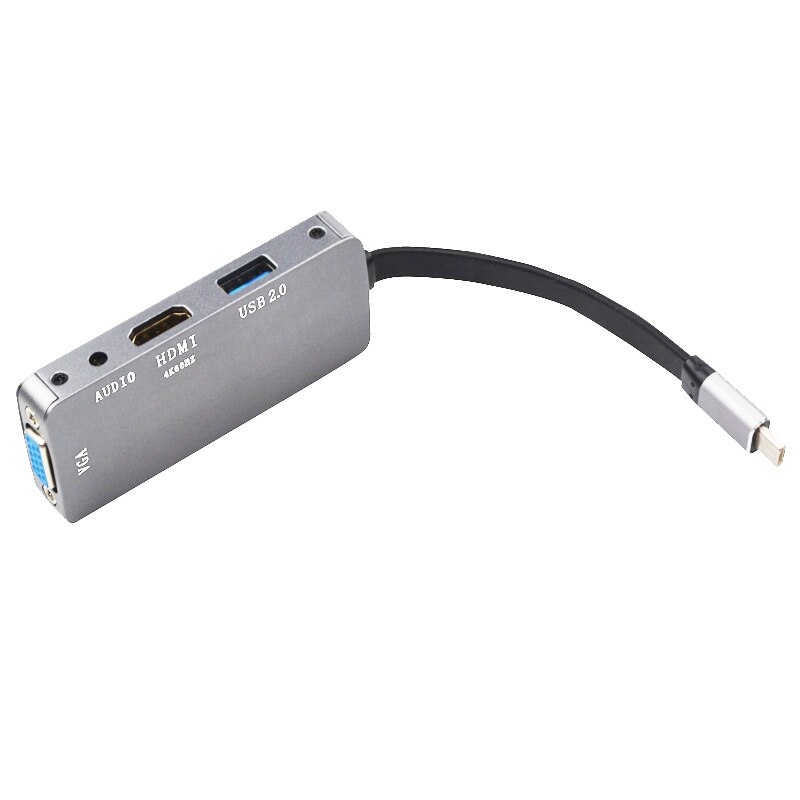 Usb C Type C To Hdmi Vga 3.5Mm o Adapter 3 In 1 Usb 3.1 Usb-C Converter Cable For Laptop Google