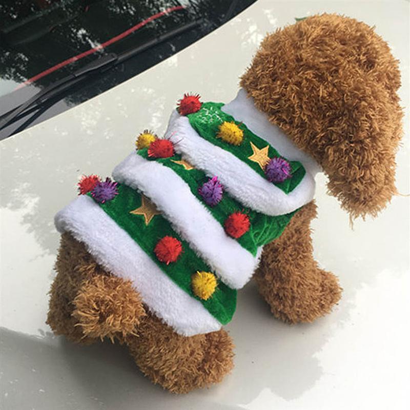 Kerstboom Vormige Hond Kostuum Pet Winter Kleding Comfortabele Warme Kerst Hoodie Jurk Voor Party