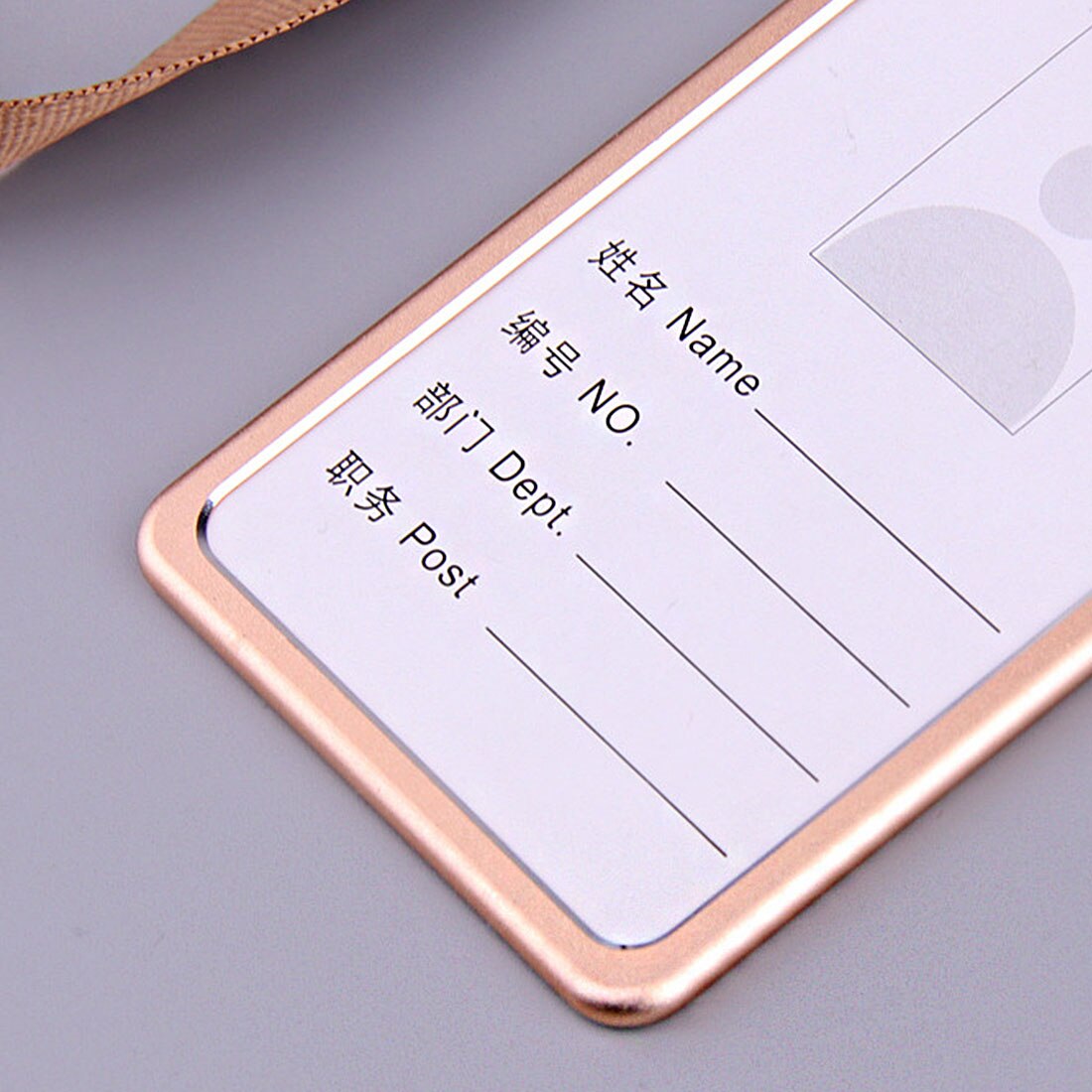 Aluminum Alloy Metal Vertical ID Badge Holder Bank Credit Card Bus Cards Case Cover Holders With Lanyard