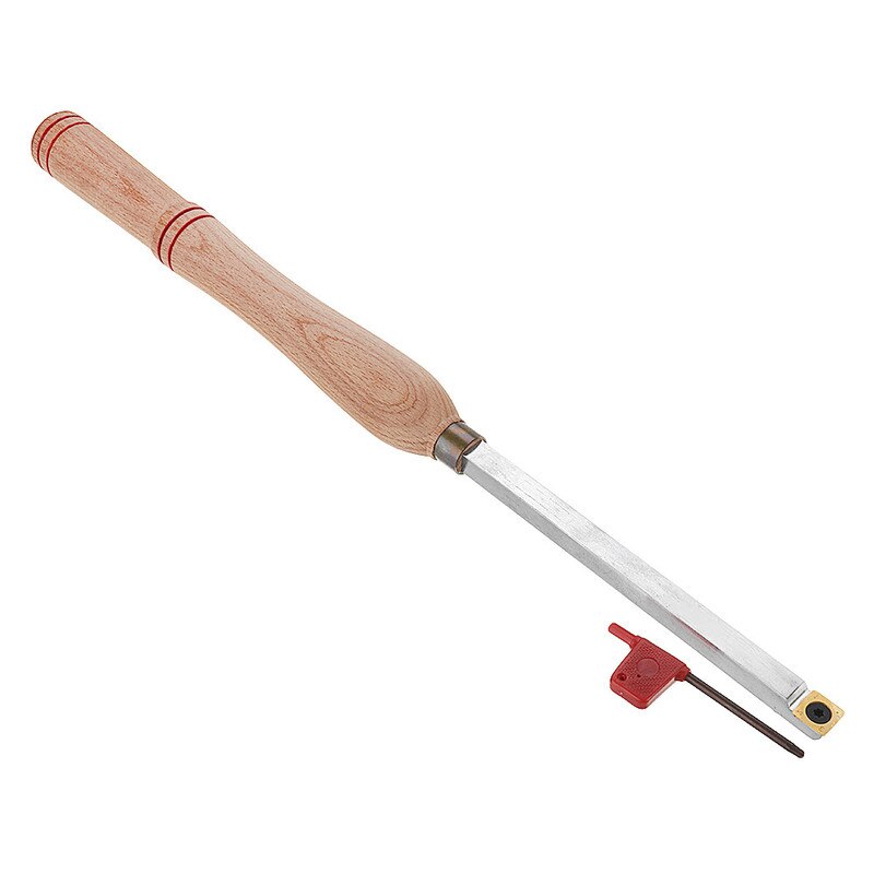 Wood Turning Tool Wood Handle with Titanium Coated Wood Carbide Insert Cutter Square Shank Woodworking Tools