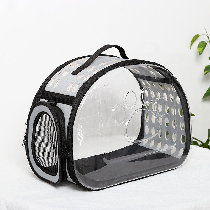 Transparante Pet Tas Mode Kat Tas Andreaskruis Huisdier Out Bag Opvouwbare Wasbare Vier Seizoenen Universele Comfortabele En Ruime: black
