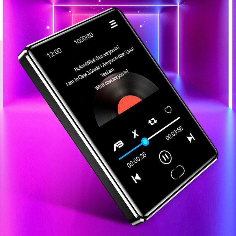 2.5 -zoll  mp4 musikplayer mit vollbild-bluetooth-funktion, externem, verlustfreiem klang dank zinklegierung und  mp4 tasten zur bildschirmsteuerung