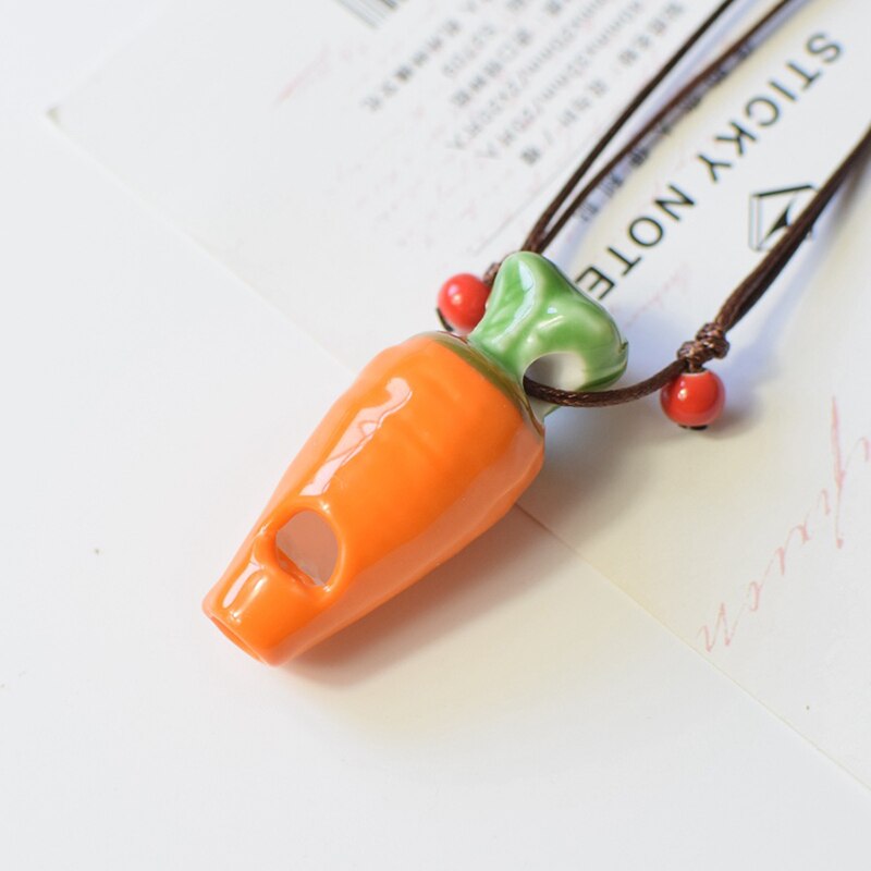 radijs fluitje ketting, schattige kleine verfrissende kinderen speelgoed Keramische Hanger fluitje