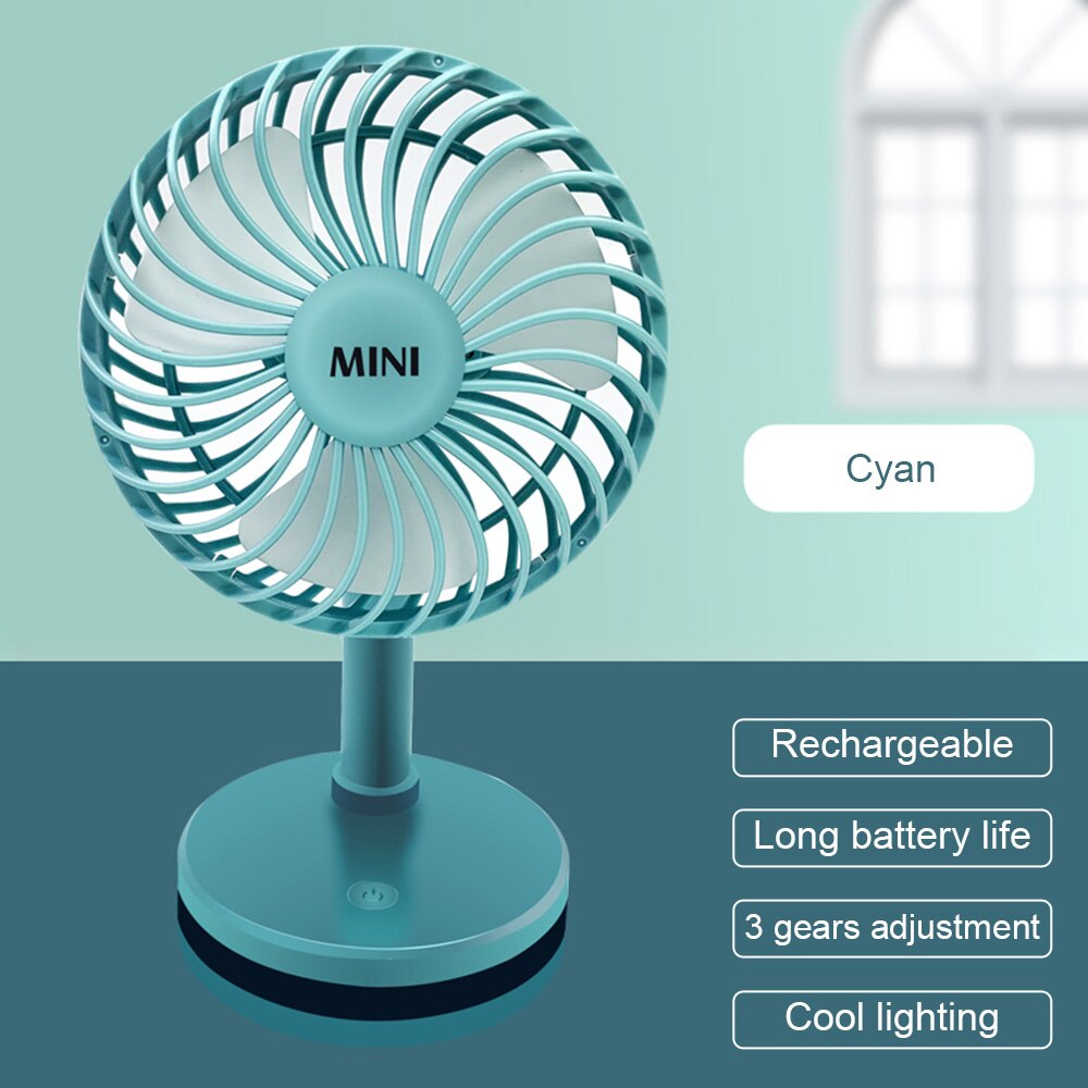 Draagbare Houvast Mini Ventilator Voor Thuis Oplaadbare Draagbare Airconditioner Tafel Usb Fans Ingebouwde Batterij 2000mA