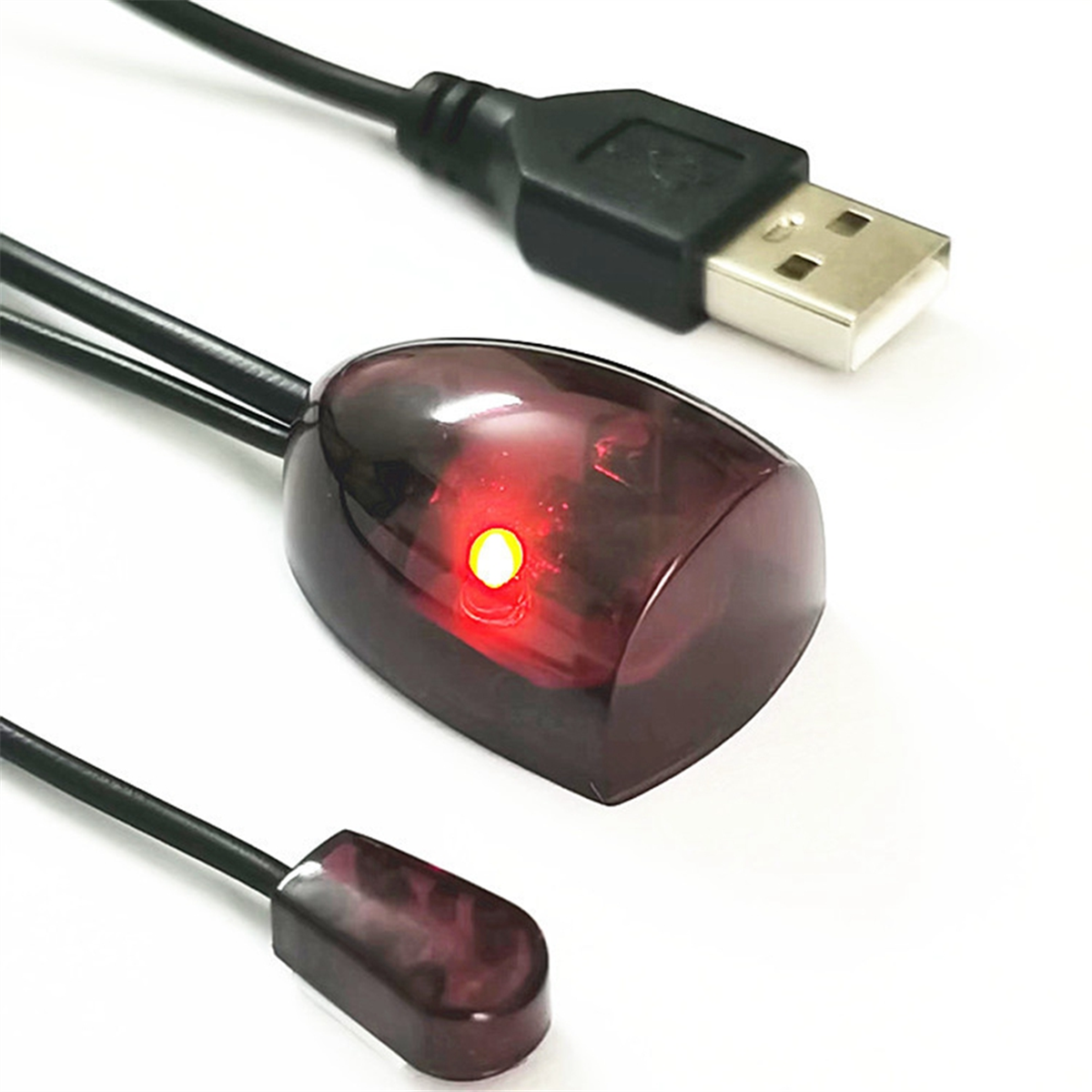 Extensor remoto infrarrojo IR, receptor repetidor, adaptador USB, transmisor, se aplica a dispositivos de Control remoto, 2m con luces