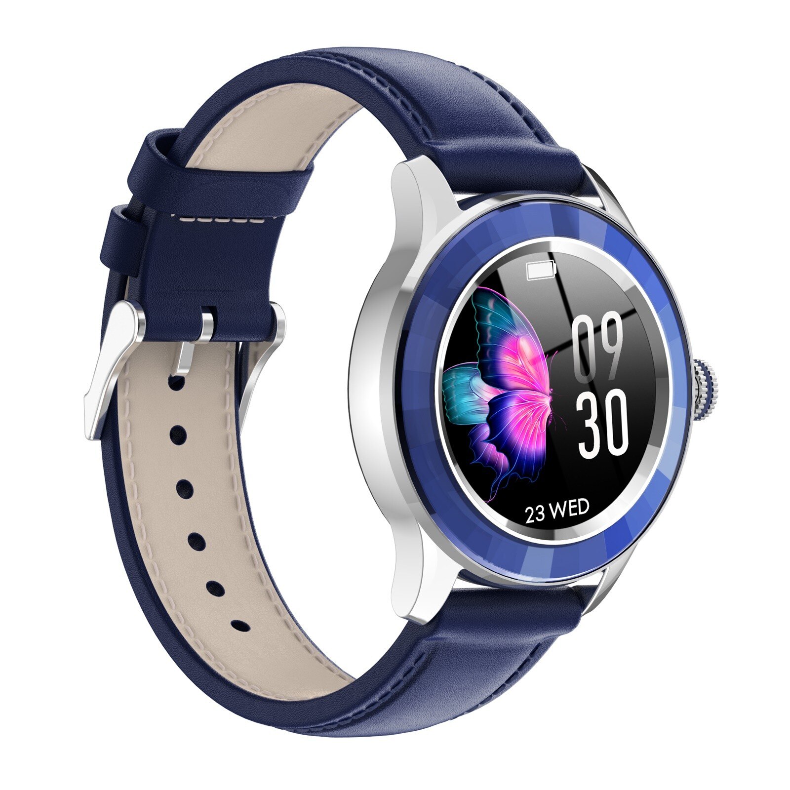 S09 Bluetooth Clever Uhr Ist Wasserdicht Mit Herz Temperatur Überwachung Wasserdichte Smartwatch Verbinden IOS Android Uhr: Blau