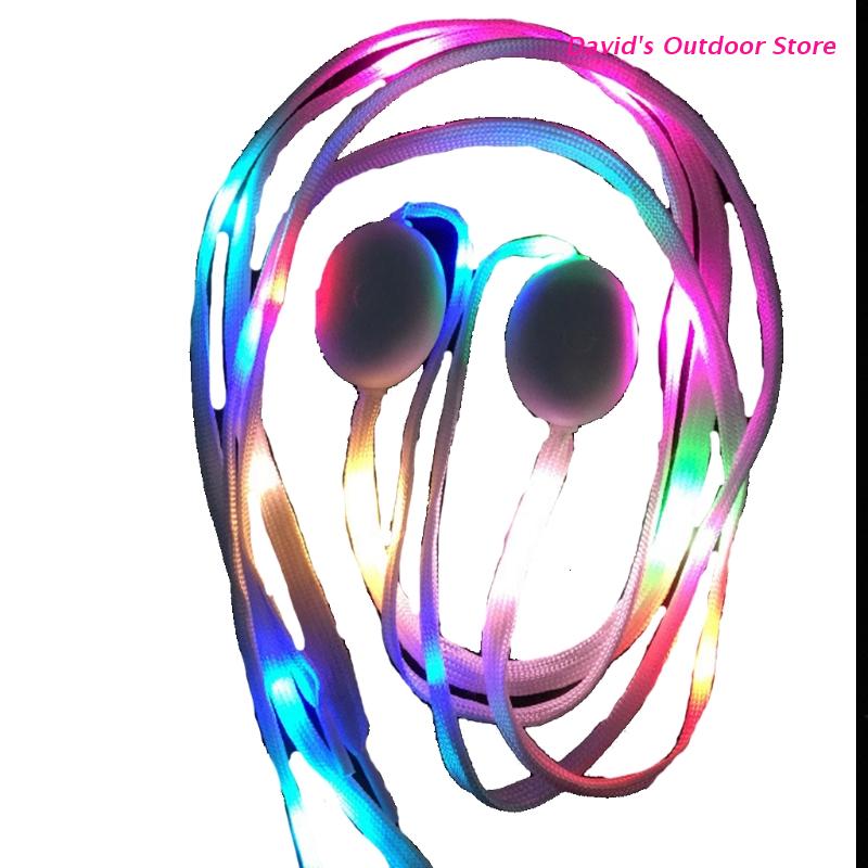 Cordones fluorescentes LED brillantes para zapatos informales, cordones para zapatillas, X3UA