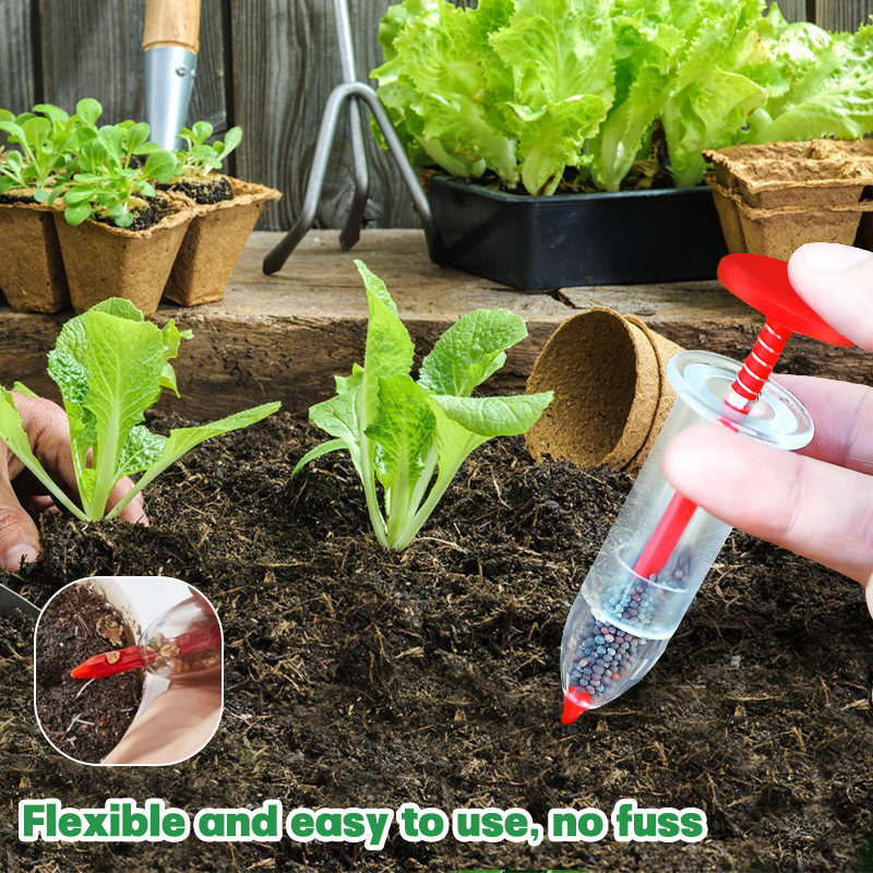 Manual Seed Sower Ergonomic Handheld Tool Adjustable Depth Hand Planter for Vegetables and Flowers Lightweight Garden Tool
