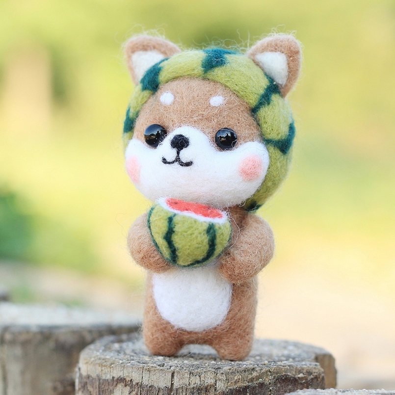 Cats and Dogs Needle Felting Kit, Wool Felting, Beginner Felting Kit - Handmade Animal Felting Set, DIY Craft Kit, Starter Kit: Shiba Inu E