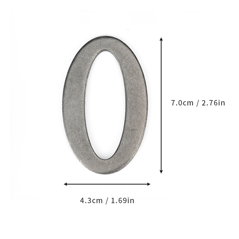 Silver Metal Door Number with Magnets 7*4cm House Number Apartment Door Number for Outdoor Hotel Home Mailbox Label: Olive