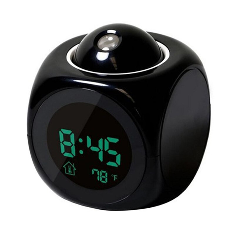 QMJHVX horloge de Projection alarme | Numérique LCD, Snooze température, anglais dire l'heure, rétro-éclairé, cloche réveil: Alarm clock 1