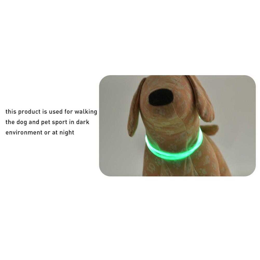 Kæledyr hund ledet lys krave nat blinkende krave bærbar hund sikkerhed justerbar trækkraft reb halskæde