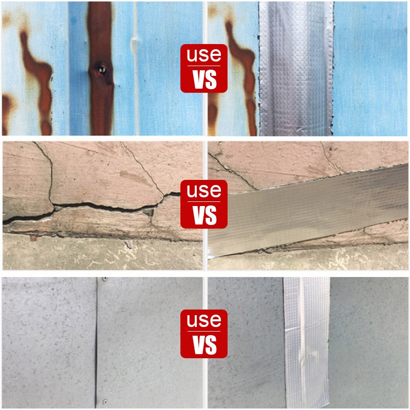 Høj temperaturbestandighed vandtæt tape aluminiumsfolie tykkere butyl tape væg revne tagkanal reparation klæbebånd
