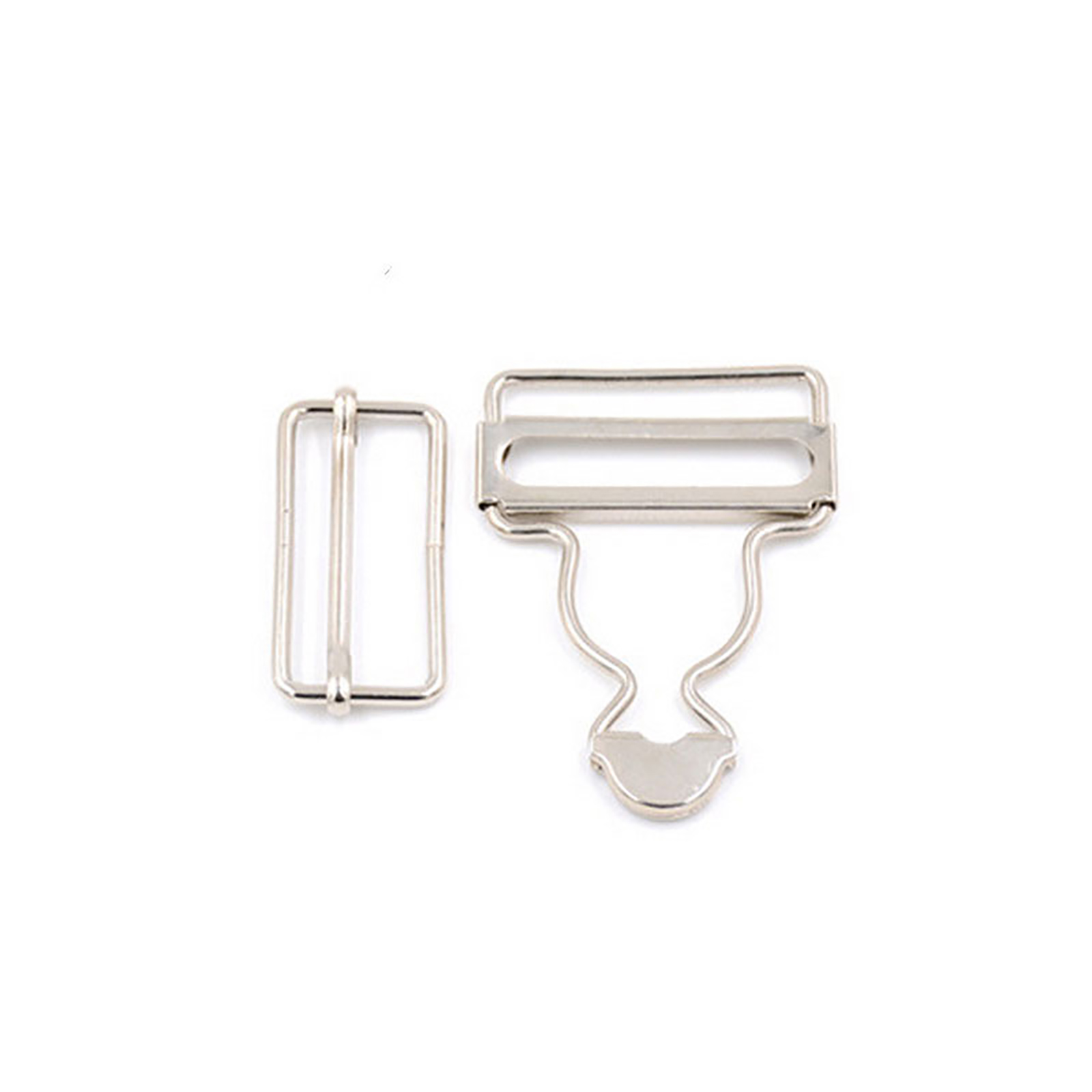 Tirantes vaqueros con hebilla y remaches, accesorios de costura, peto de Metal, Clips de calabaza, 10 unids/set por juego: 2.6cm / Silver Color