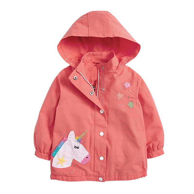 Ragazzi di autunno del Cappotto Delle Ragazze di Inverno Cappotto Cappotto di Pioggia Giacca Primavera Manicotto Pieno unisex Dei Bambini Del Fumetto Unicorno con Cappuccio Della Tuta Sportiva Dei Bambini ops